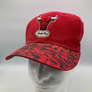 VTG 47 Brand Chicago Bulls Windy City Cheetah Bill Hat Snapback RARE!